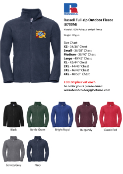 Russell Full-zip Outdoor Fleece (8700M)